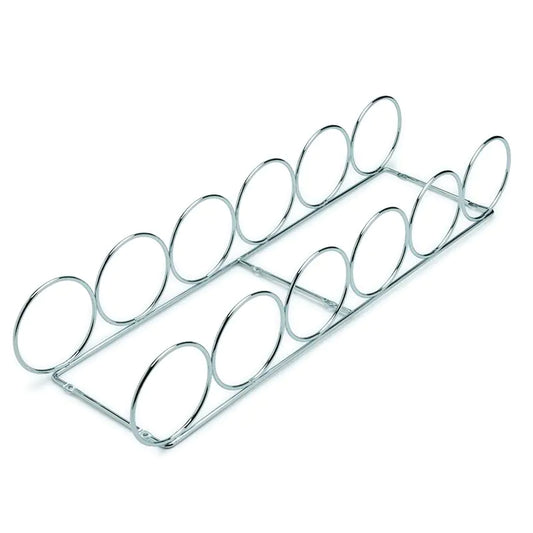 6 Wine Bottle Ring Holder - Chrome Plated