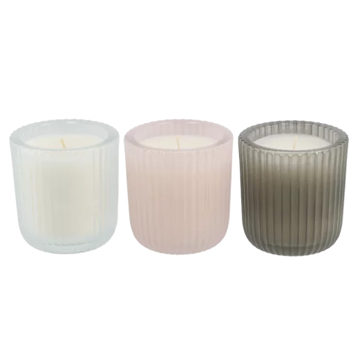 A Sea Of Flowers Glass Candle Set - 3 Piece