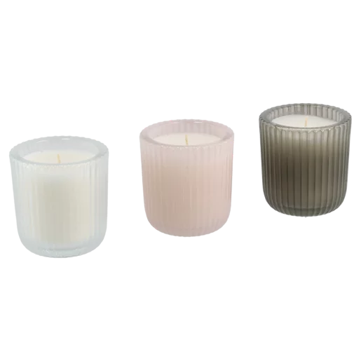 A Sea Of Flowers Glass Candle Set - 3 Piece