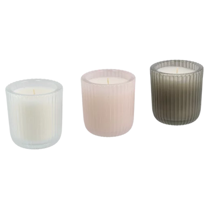 A Sea Of Flowers Glass Candle Set - 3 Piece