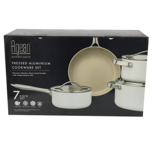 Agean Slick Aluminium Cookware Set 7 Piece