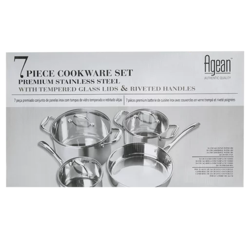 Agean Stainless Steel Cookware Set 7 Piece