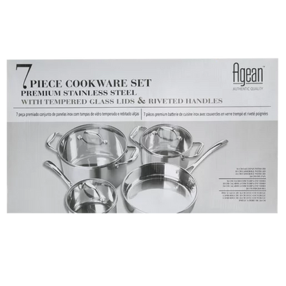 Agean Stainless Steel Cookware Set 7 Piece