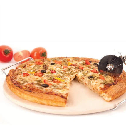 Alva Pizza Stone with Lifter & Cutter - 3 Piece