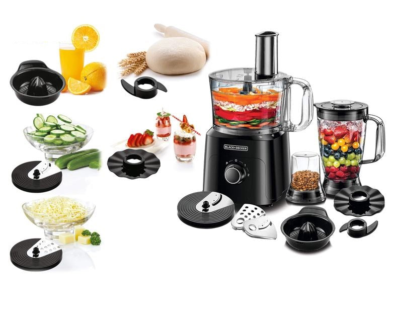 BLACK & DECKER  Food Processor - 750W (5-in-1 & 34 Functions)