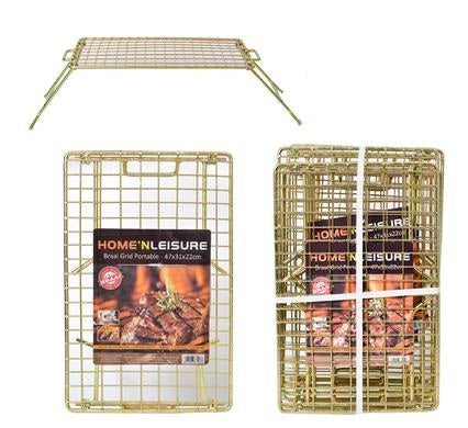 Braai Grid Portable  And Foldable  - 47X31X22cm