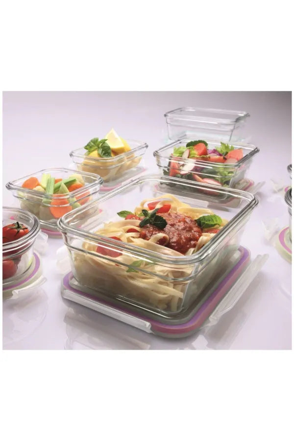 Bake n Lock Rectangular Glass Storage Container 650ml