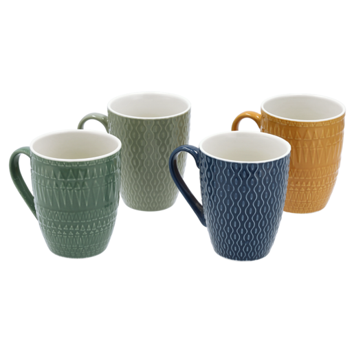 Bali Coffee Mugs 380ml - Set of 4 Assorted Colours