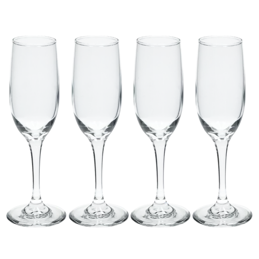 Bistro Flute Glasses 170ml - 4 Pack