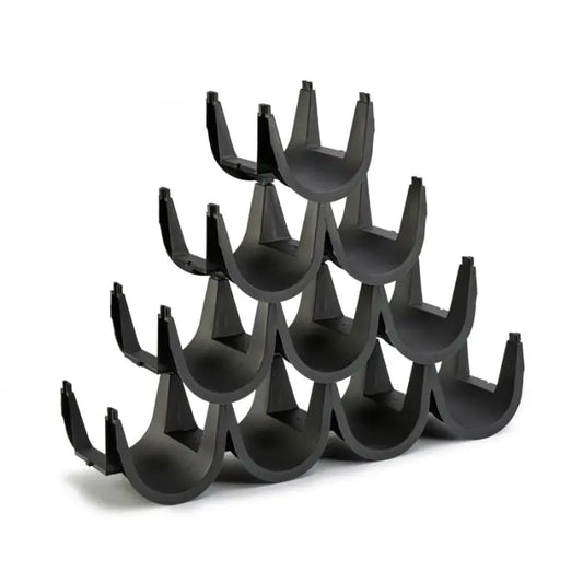 Black 10 Wine Bottle Holder - Plastic