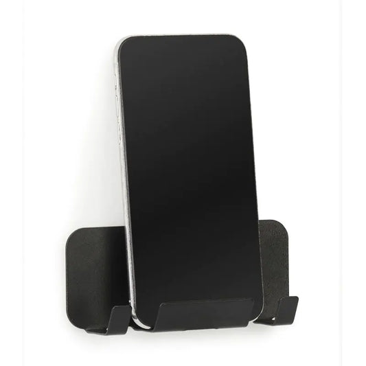 Black Wall Mounted Mobile Phone Holder & Self Adhesive Tape