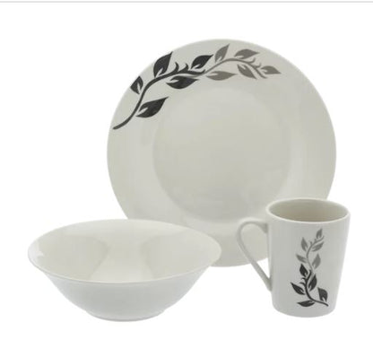 Black & White Dinner Set 12 Piece