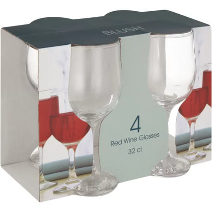 Blush Clear Red Wine Glass Set - 4 Piece