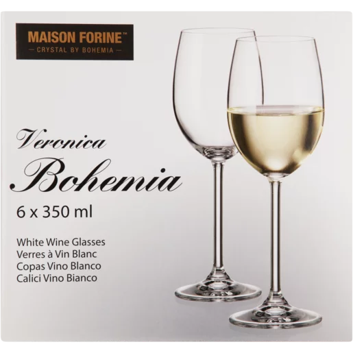 Bohemia 350ml Crystal White Wine Glass Set - 6 Piece