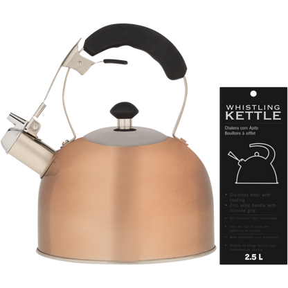 Bordeaux Stainless Steel Whistling Kettle Rose 2.5L