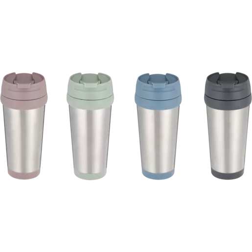 Botanical Stainless Steel Travel Mugs 450ml - Set of 4