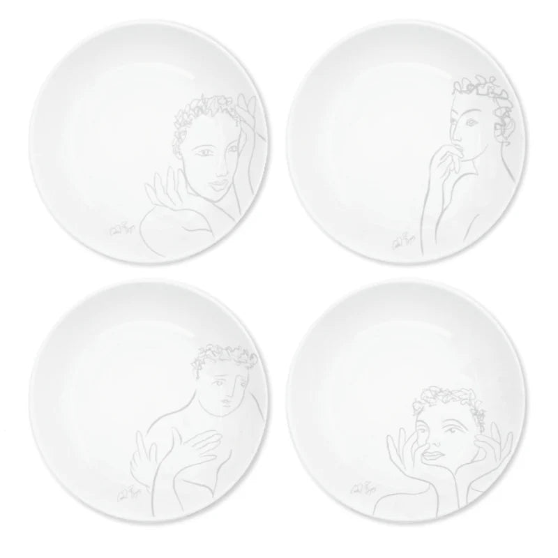 Carrol Boyes Sketchbook Grey Dinner Plate Set Of 4