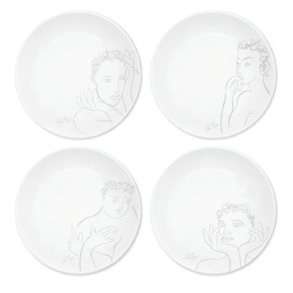 Carrol Boyes Sketchbook Grey Dinner Plate Set Of 4