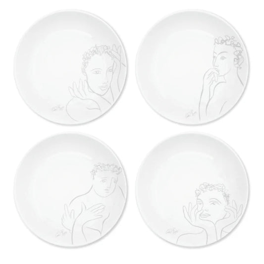 Carrol Boyes Sketchbook Grey Dinner Plate Set Of 4