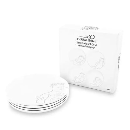 Carrol Boyes Sketchbook Grey Dinner Plate Set Of 4