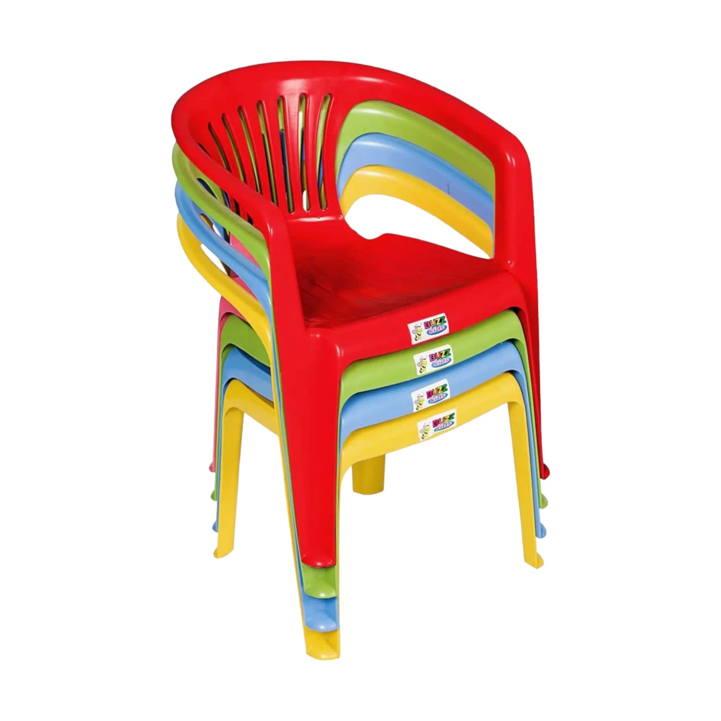 Childrens Plastic Arm Chair - Colour May Vary