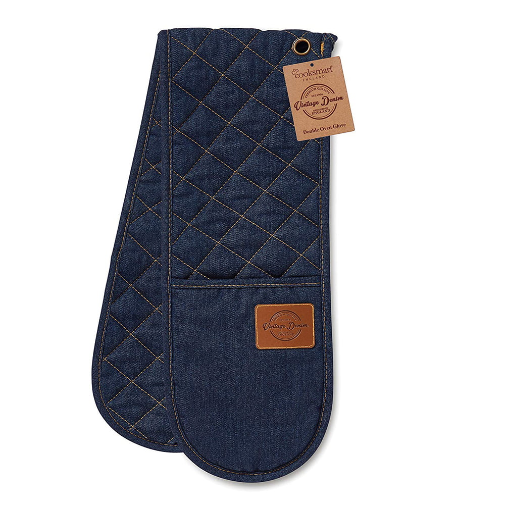 Cooksmart Oxford Denim Double Oven Glove