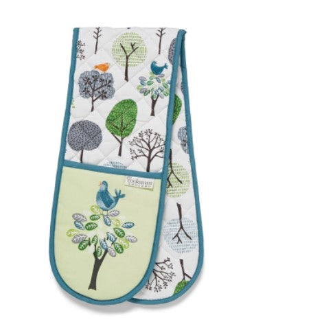 Cooksmart Forest Birds Double Oven Glove