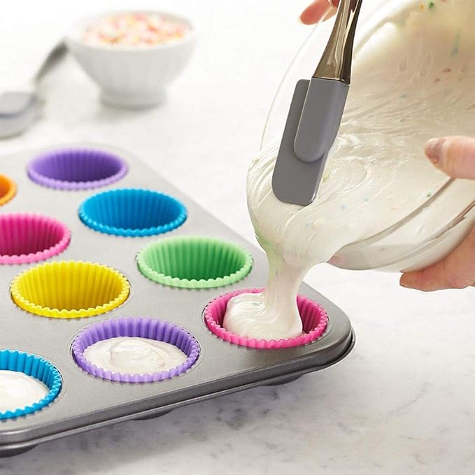 Creative Cooking 12 Piece Silicone Muffin Cups