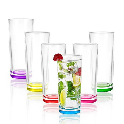 Hi-Ball Glasses Coloured 300ml - Set of 4