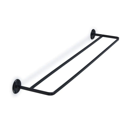 Double Towel Rail, Stainless Steel, Matt Black 600mm