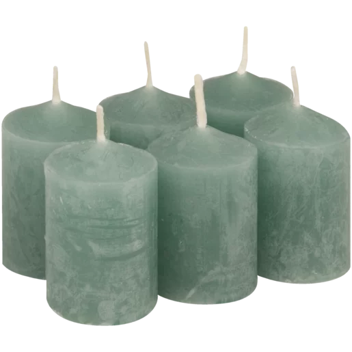 Duck Egg Blue Frosted Votive Candles - 6 Pack