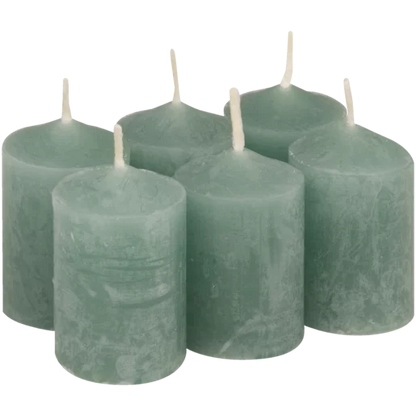 Duck Egg Blue Frosted Votive Candles - 6 Pack