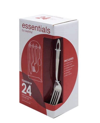 Eetrite 24 Piece Essentials Teardrop Hanging Cutlery Set