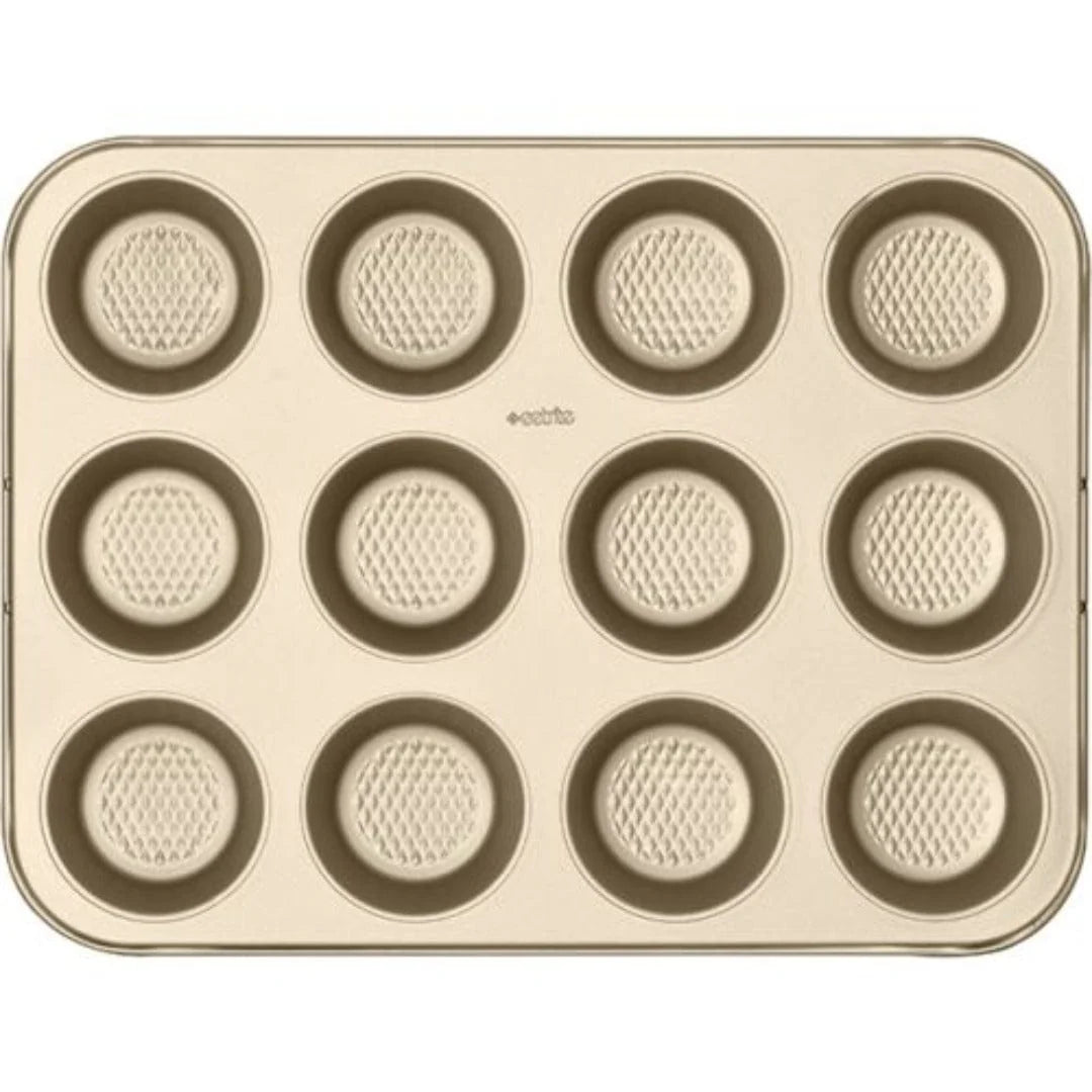 Eetrite Non Stick 12 Cup Muffin Pan Gold