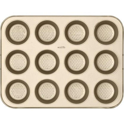 Eetrite Non Stick 12 Cup Muffin Pan Gold