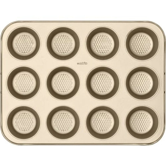 Eetrite Non Stick 12 Cup Muffin Pan Gold