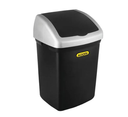 Addis Flip Top Bin, Black