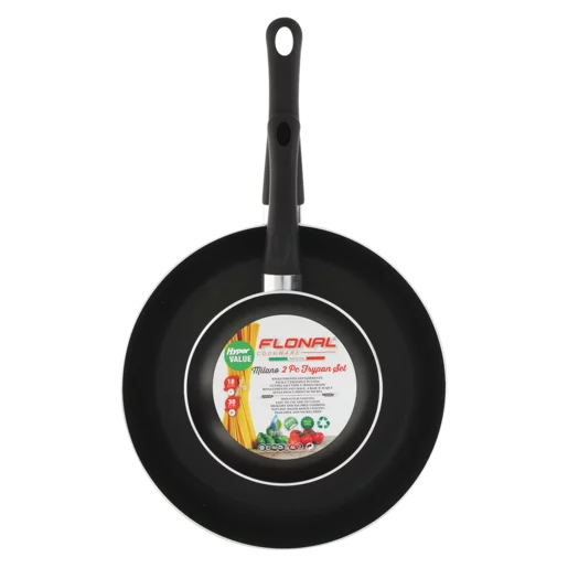 Flonal Cookware Black Milano Frying Pan Set 2 Piece