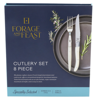 Forage And Feast Acrylic Cutlery Set 8 Piece