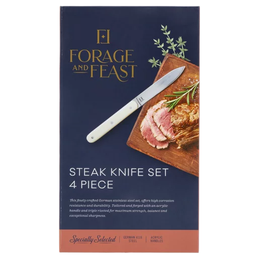 Forage And Feast Acrylic Steak Knife Set - 4 Piece