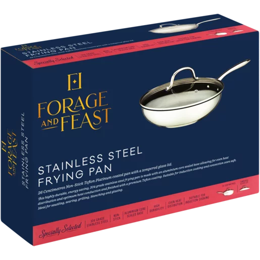 Forage And Feast Stainless Steel Frying Pan 26cm