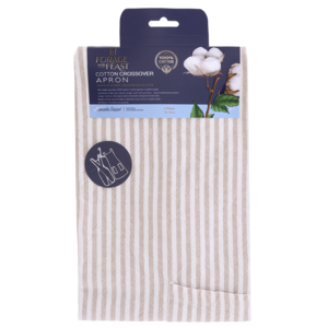 Forage and Feast Stone Adoro Cotton Crossover Apron 70 x 100cm