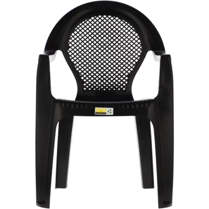 Gold Sun Black Midback Plastic Outdoor Chair