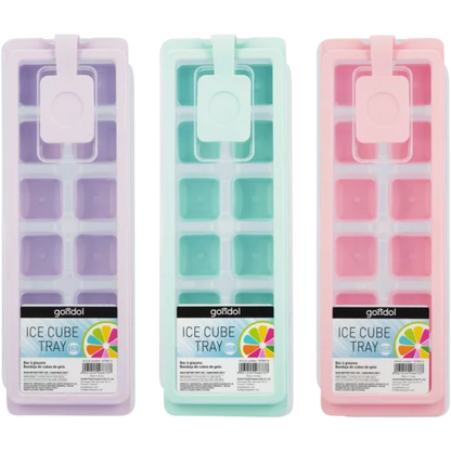 Gondol Cube Shape Ice Tray with Lid - 3 Piece