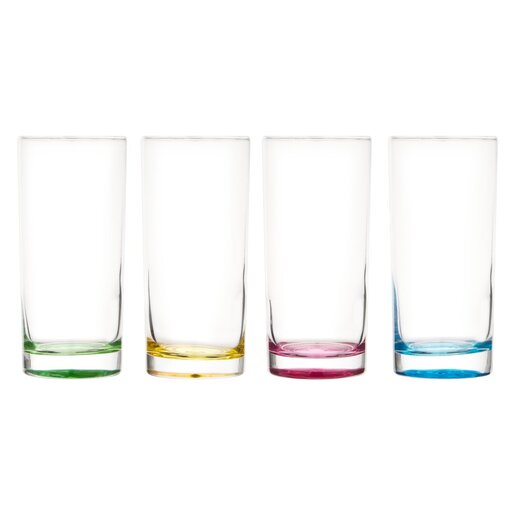 Hi-Ball Glasses Coloured 300ml - Set of 4