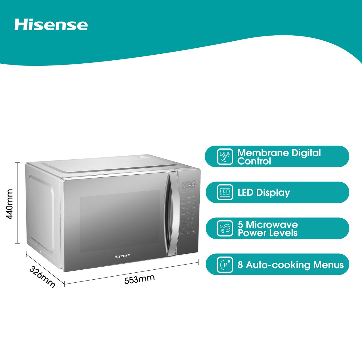 Hisense 43L Electronic Microwave Oven-1000W