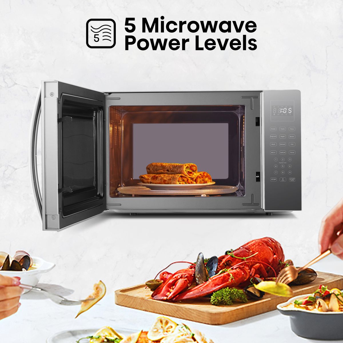 Hisense 43L Electronic Microwave Oven-1000W