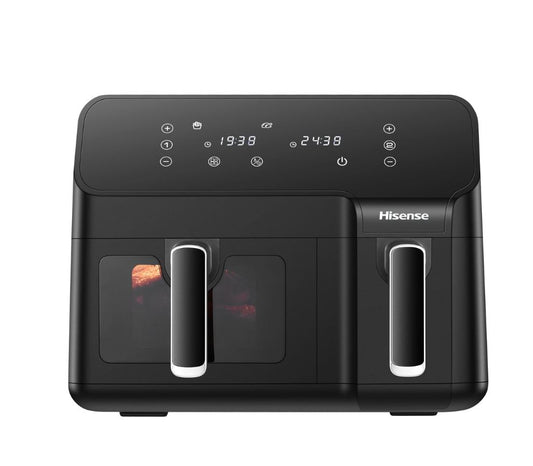 Hisense Electronic 8.6L Dual Airfryer with LED Touch Control Panel - Black