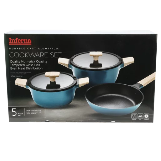 Inferna Luna Aluminium Cookware Set 5 Piece