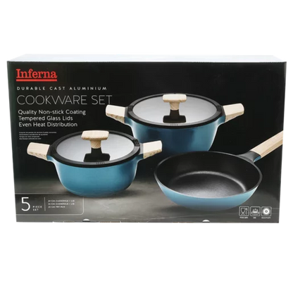 Inferna Luna Aluminium Cookware Set 5 Piece